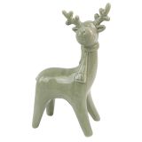 Cute Reindeer Decoration Sage 19cm 