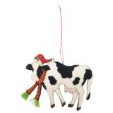 Christmas Cow Fabric Hanging Decoration 