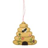 Beehive Fabric Hanging Decoration Yellow