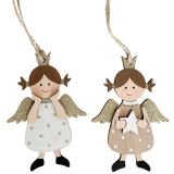 Cute Angels Holding Face & Star Hanging 