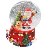 Santa with Sack & Tree Large Snow Dome R