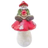 Toadstool Santa on Toadstool Resin Stand