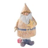 Carved Santa with Star Resin Standing Na