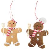 Gingerbread Hanging Decoration Brown, Re