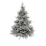 7 Ft Evergreen Fir Tree with Snow Green 