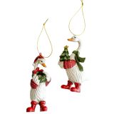Christmas Goose Hanging Decoration Red &