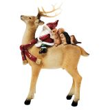 Reindeer with friends Ornament Red & Bro