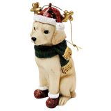Christmas Dog with Antlers Hanging Decor