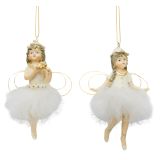 Flower Fairies Resin Hanging White 12cm 