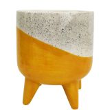 Sale Avery Dot Planter with Legs Yellow 