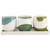 Sale Avery Planters on Tray Blue, Green 