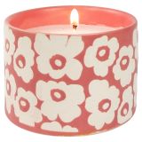 Retro Floral Candle Vanilla Candle Pink 