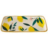 Evergreen Ceramic Platter Green, Yellow 