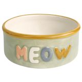 Perfect Pets Meow Cat Bowl Mint  Colour
