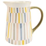 Sale Maldon Stripe Ceramic Jug Colourful