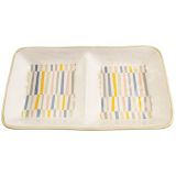 Maldon Stripe Ceramic Double Dish Colour