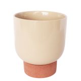 Sale Prim Tall Planter with Saucer White