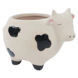 Cow Planter Sand  Black Sm 10cm 