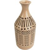 Sale Thea Tribal Vase Beige Mocha 19.5c