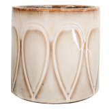 Retro Swirl Planter Cream 14cm 