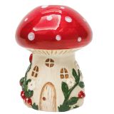 Toadstool House Vase Red 14cm 