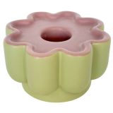 Groovy Flower Candle Holder Purple & Gre