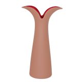 Groovy Stem Vase Pink & Red 20cm 