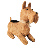 HUSK Scottie Dog Planter Brown 38cm 