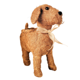 HUSK Dog Planter Brown 32cm 