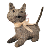 HUSK Cat Planter Grey 32cm 