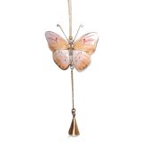 Butterfly with Bell Hanging Charm Pink 1