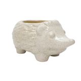 Hedgehog Planter Speckle White 16cm 