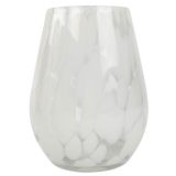 Tommy Speckle Glass Vase White Med 17cm 