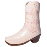 Cowgirl Boot Vase Pink 19cm 