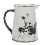 Farm Yard Jug Green 15cm 