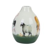 Farm Yard Vase Green 13cm 