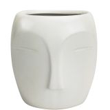 Sale Aztec Face Vase White Sm 13cm 
