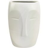 Sale Aztec Face Vase White Lg 22cm 
