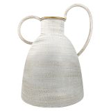 Keira Metal Abstract Vase White 31.5cm 