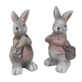 Sale Cute Bunny Ornament Grey Pink Med 1