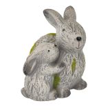 Sale Bunny Friends Ornament Grey Green 1