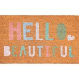 Hello Beautiful Doormat Colourful 45x75c