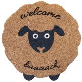 Welcome Baaaack Sheep Doormat Black 55x5