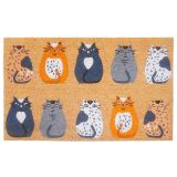 Cat Doormat Grey 45x75cm 