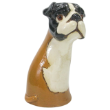 Pug Vase Brown & White 22cm 