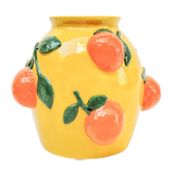 Tuscan Orange Vase Yellow 14cm 