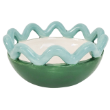 Halcyon Wave Bowl Green 13cm 