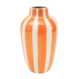 Halcyon Stripe Vase Orange 20cm 