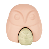 Family Nesting Owl Ornament Bisque 11cm 