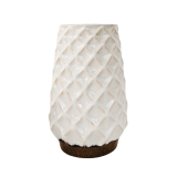 Cross Hatch Vase White 20cm 